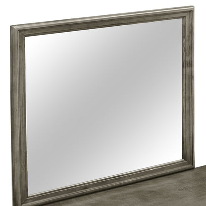 Glory Furniture Louis Phillipe Mirror in Gray Color