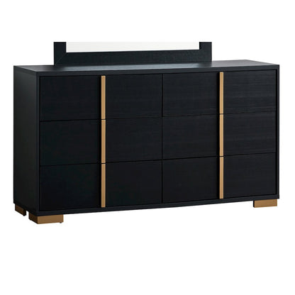 Glory Furniture Steeler Dresser, Black/Gold
