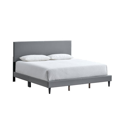 Baron King Size Platform Bed, Light Grey