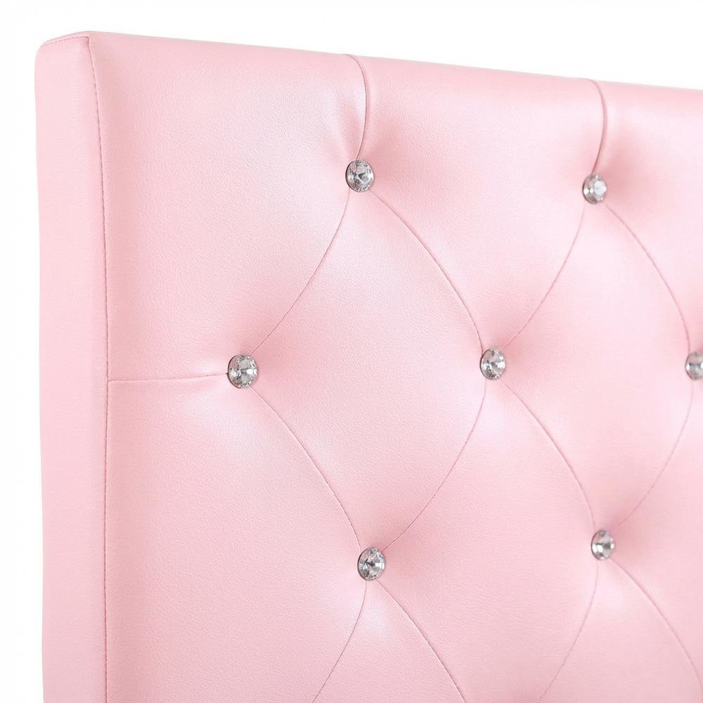 Pink Twin Headboard with Casual Style Frame Construction and Durable Design