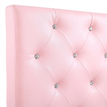 Pink Twin Headboard with Casual Style Frame Construction and Durable Design