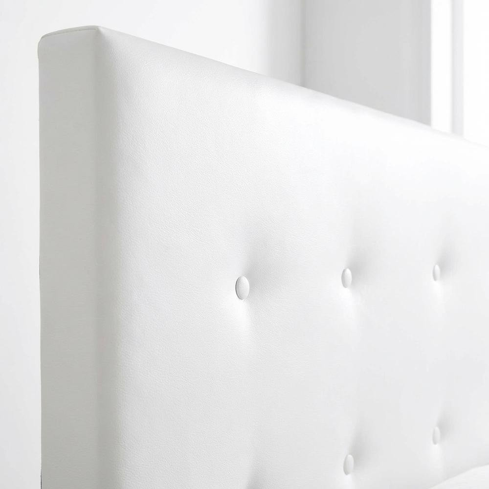 White Full Headboard with Casual Style Frame Construction and Durable Build
