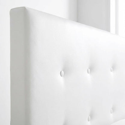 White Full Headboard with Casual Style Frame Construction and Durable Build