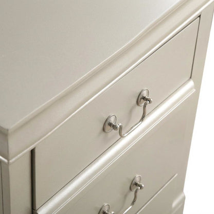 Traditional Philippe Nightstand in Champagne Finish with Dovetailed Drawers