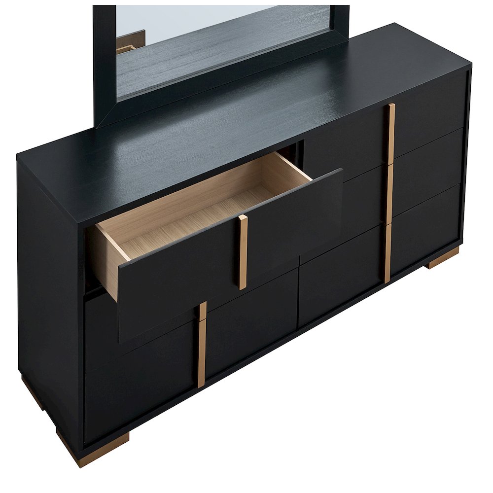 Glory Furniture Steeler Dresser, Black/Gold