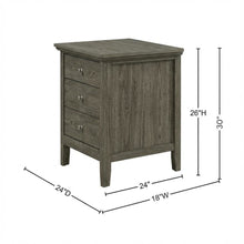Smoked Gray Nightstand with 3 Drawers and Casual Style