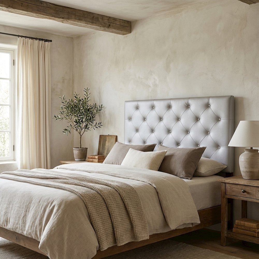 Light Gray Twin Headboard with Casual Style and Durable Construction