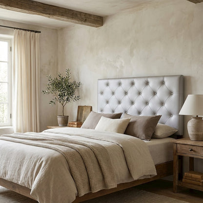 Light Gray Twin Headboard with Casual Style and Durable Construction