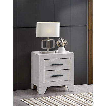 2-Drawer Nightstand with Dovetail Drawers, Modern Bedside Table for Bedroom