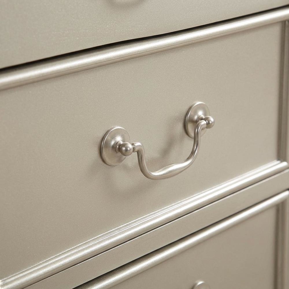 Champagne Nightstand with Traditional Style and 3 Drawers