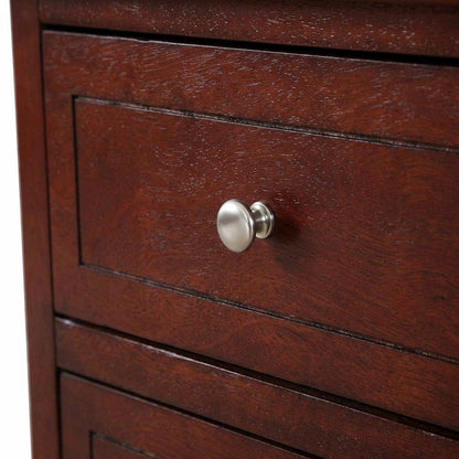Cherry 3-Drawer Nightstand with Transitional Style and Durable Construction