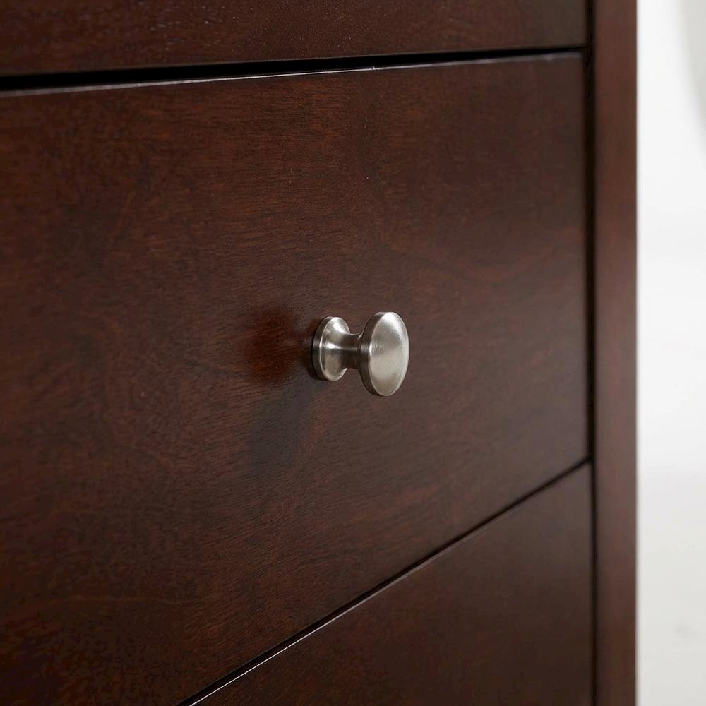 Cappuccino Nightstand with 3 Drawers and Casual Style