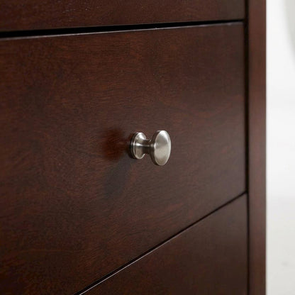 Cappuccino Nightstand with 3 Drawers and Casual Style