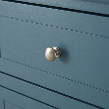 Blue 3-Drawer Nightstand with Transitional Style and Sturdy Construction