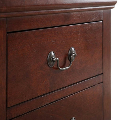 Traditional Cherry Nightstand with Dovetailed Drawers and Metal Glides