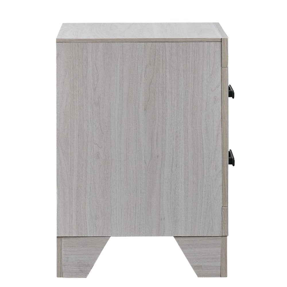 2-Drawer Nightstand with Dovetail Drawers, Modern Bedside Table for Bedroom