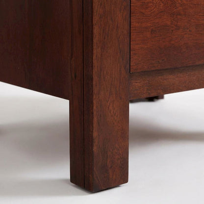 Cherry Night Stand with Dovetailed Drawers and Transitional Style
