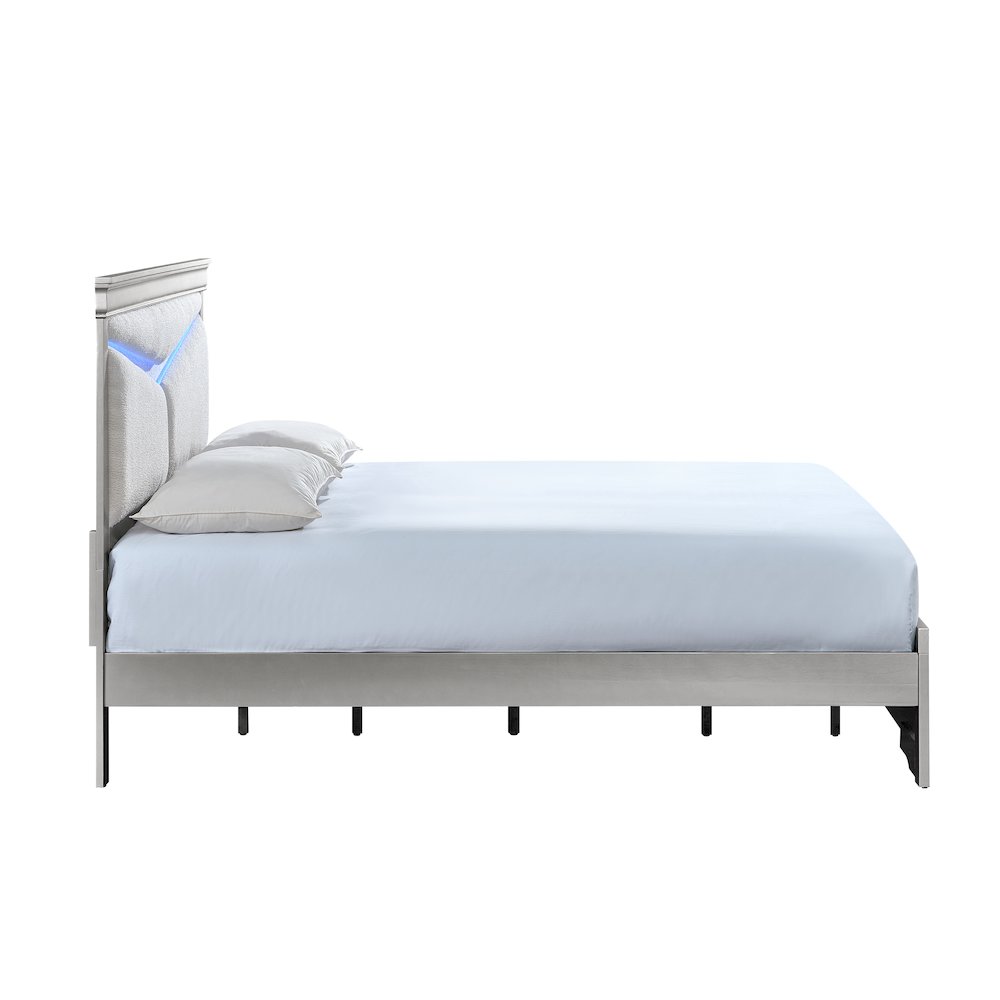 Glory Furniture Lorana Queen Bed, Silver Champagne Color