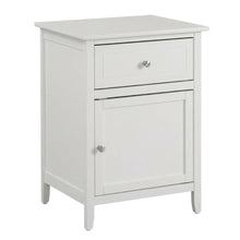 White Bedroom Nightstand with Dovetailed Drawer and Transitional Style