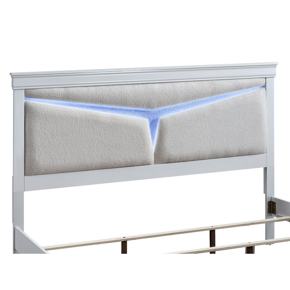 Glory Furniture Lorana King Bed, Sparkling White Color