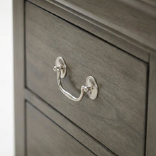 Gray Traditional Nightstand, Dovetailed Drawers, Metal Glides, Bedroom Furniture