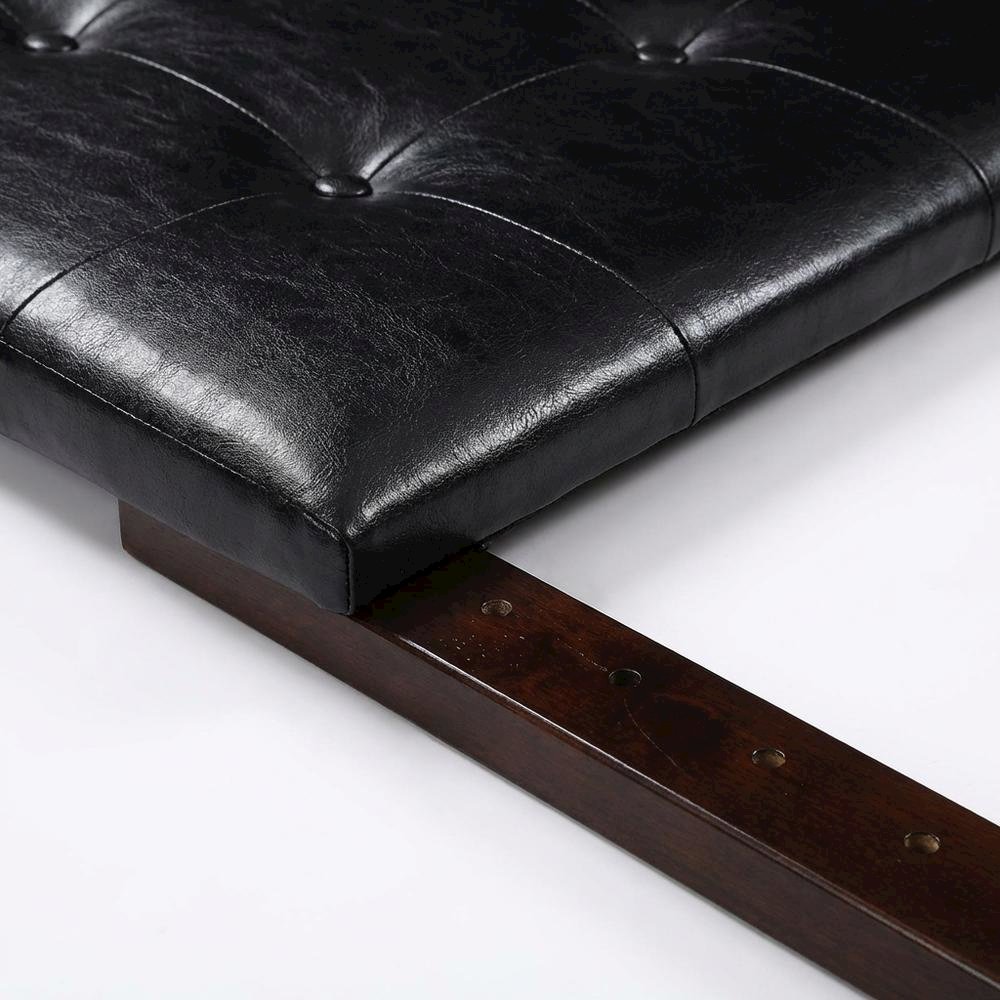 Black Twin Headboard with Casual Style and Sturdy Frame Construction