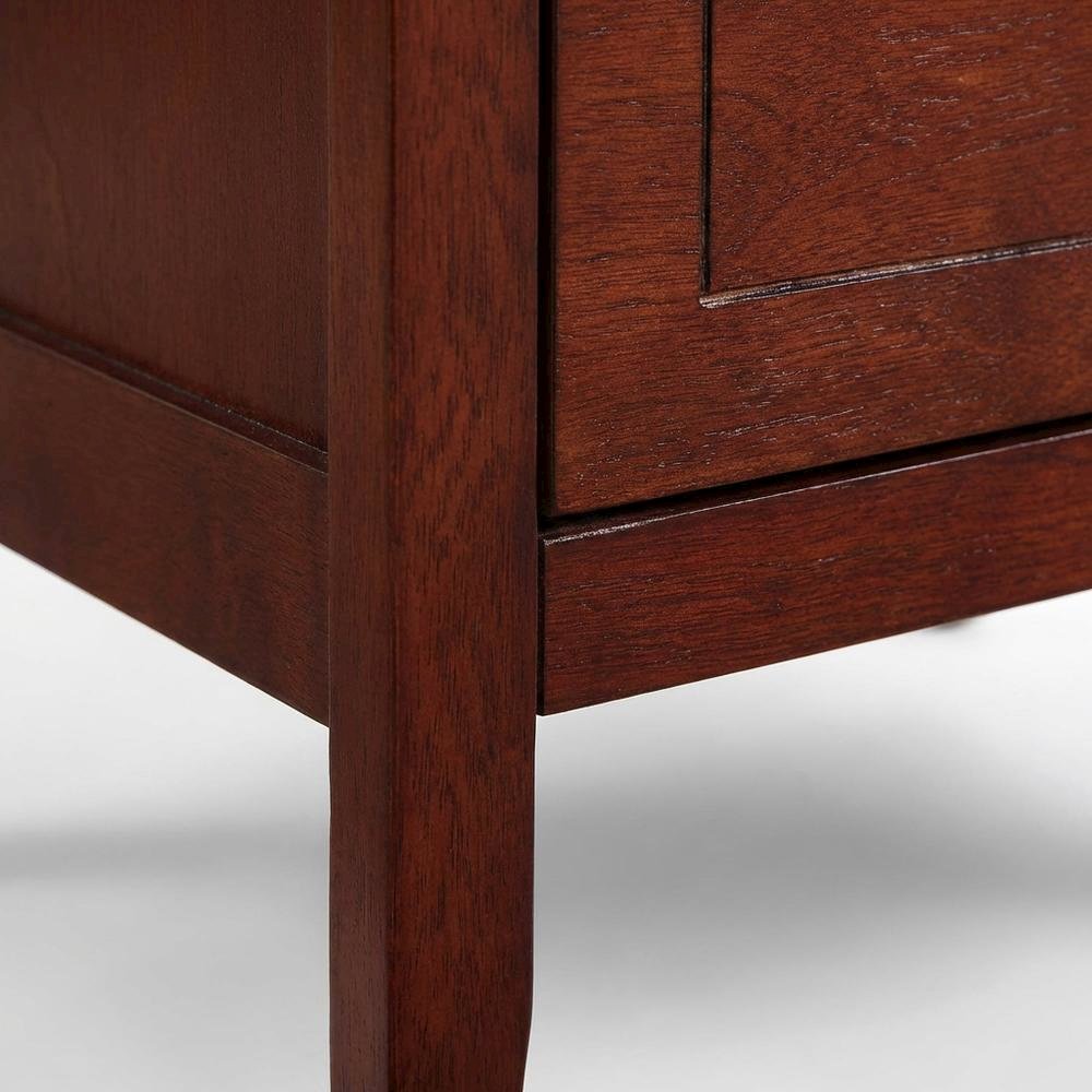 Cherry 3-Drawer Nightstand with Transitional Style and Durable Construction