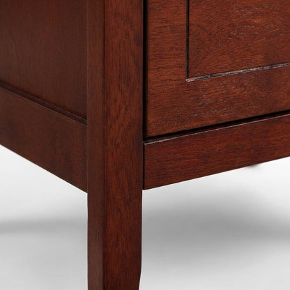Cherry 3-Drawer Nightstand with Transitional Style and Durable Construction