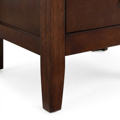 Cappuccino Nightstand with 3 Drawers and Casual Style