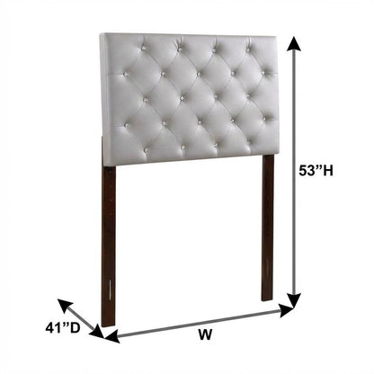 Light Gray Twin Headboard with Casual Style and Durable Construction