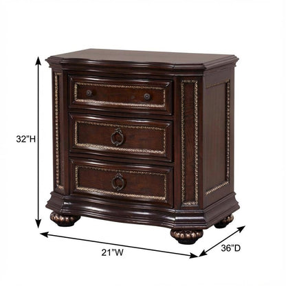 Cherry Night Stand with Dovetailed Drawers and Traditional Design