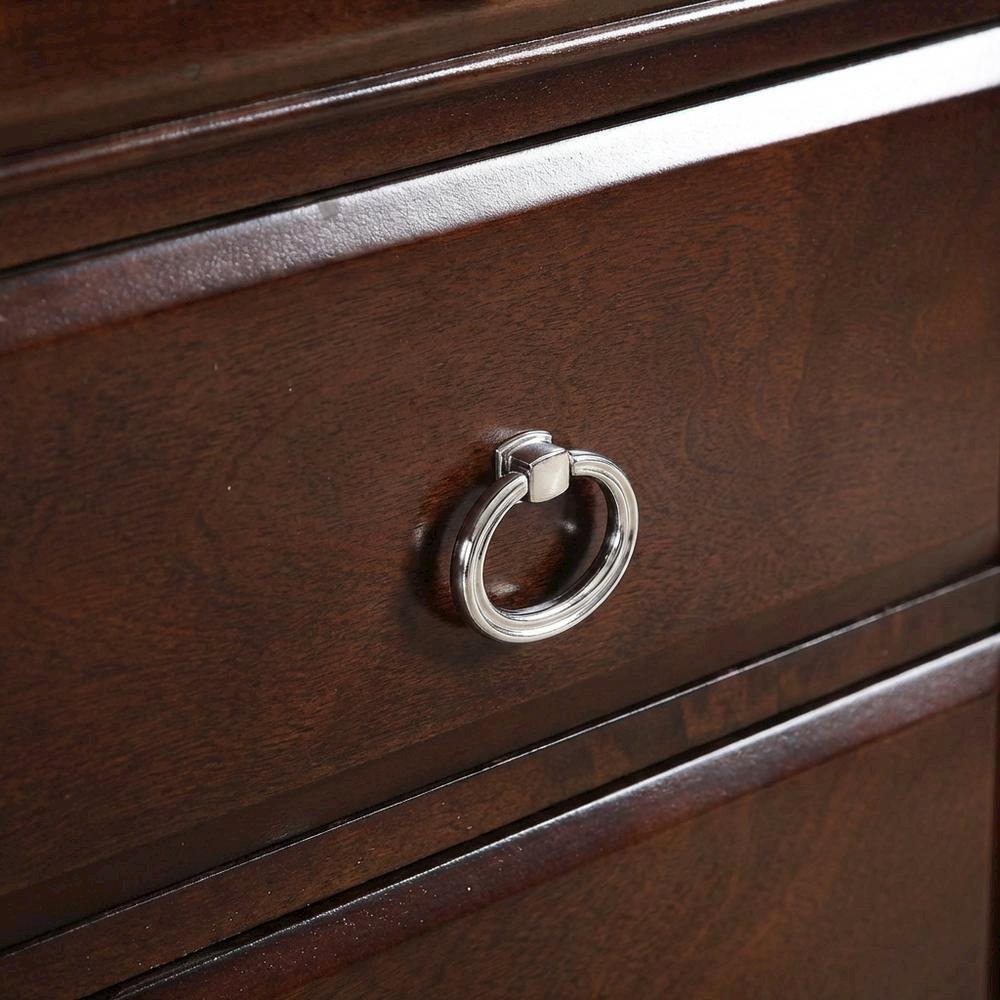 Cappuccino Nightstand with Dovetailed Drawers and Transitional Style