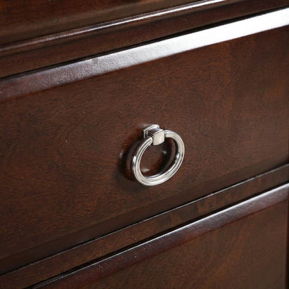 Cappuccino Nightstand with Dovetailed Drawers and Transitional Style