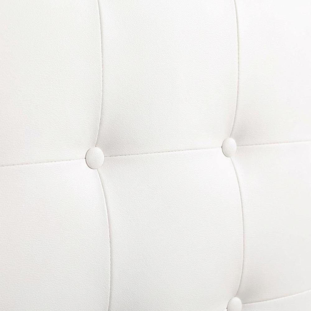 White Twin Headboard with Casual Style Frame Construction and Durable Build