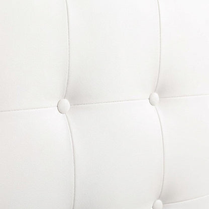 White Twin Headboard with Casual Style Frame Construction and Durable Build