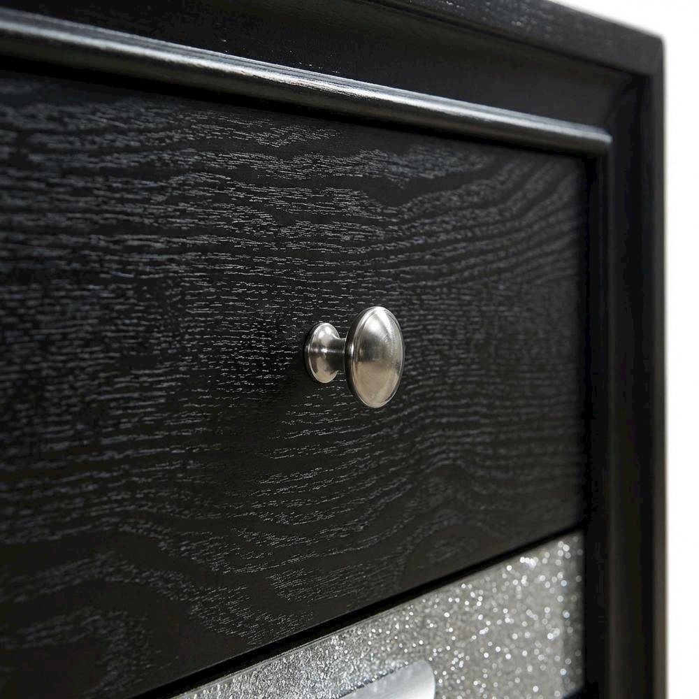 Black Modern Nightstand with Sleek Design for Contemporary Bedroom Décor