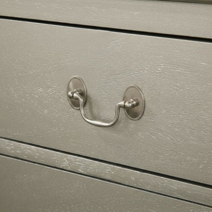 Silver Champagne Nightstand with Traditional Design and Sturdy Construction