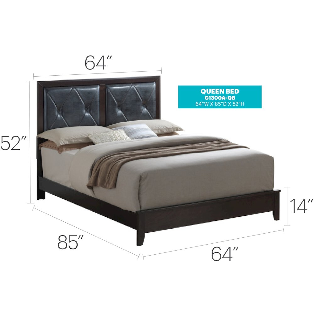 Glory Furniture Primo Queen Bed in Espresso Color