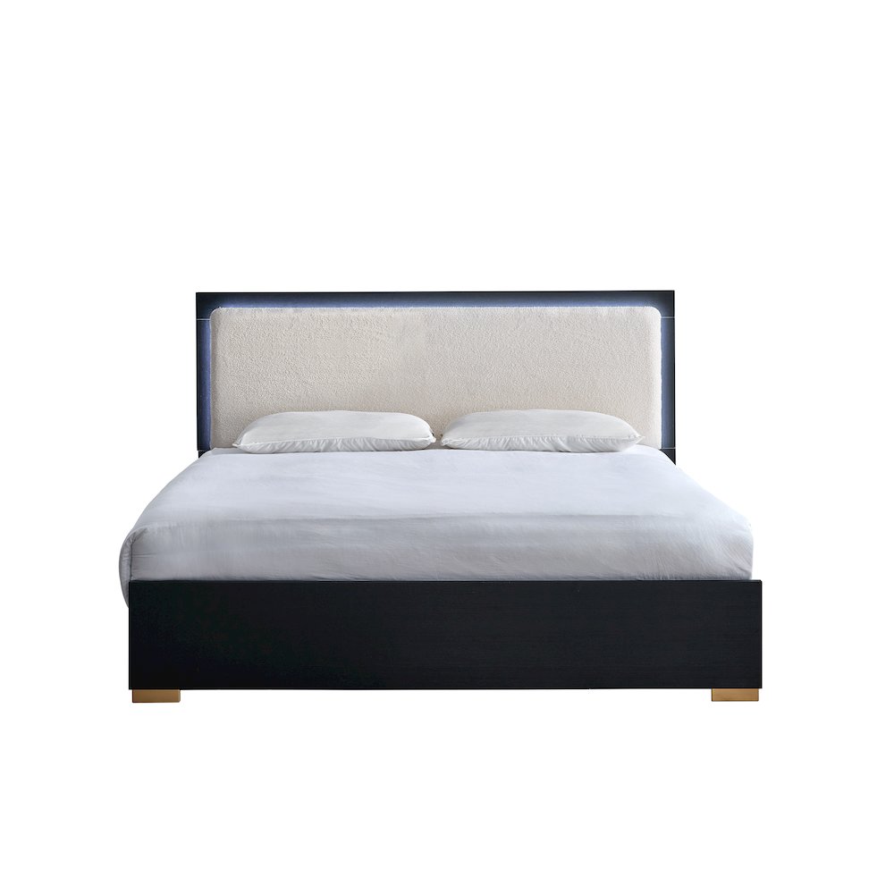 Glory Furniture Steeler King Bed, Black/Gold