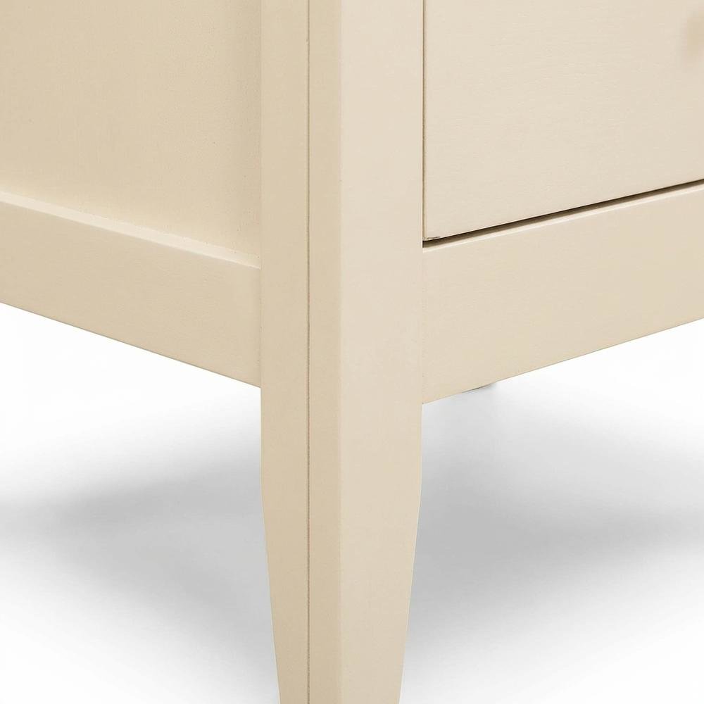 Beige Bedroom Nightstand with Dovetailed Drawers and Casual Style