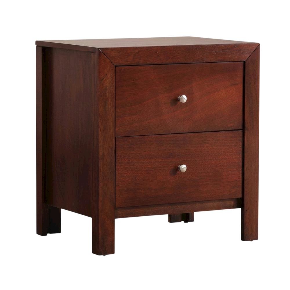 Cherry Night Stand with Dovetailed Drawers and Transitional Style