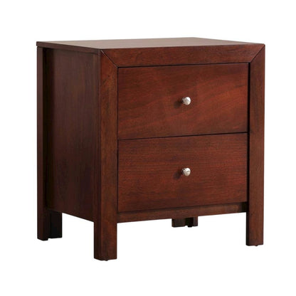 Cherry Night Stand with Dovetailed Drawers and Transitional Style