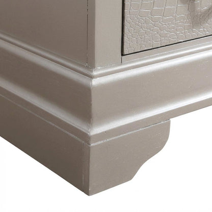 Champagne Nightstand with Dovetailed Drawers and Transitional Style
