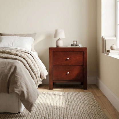 Cherry Night Stand with Dovetailed Drawers and Transitional Style