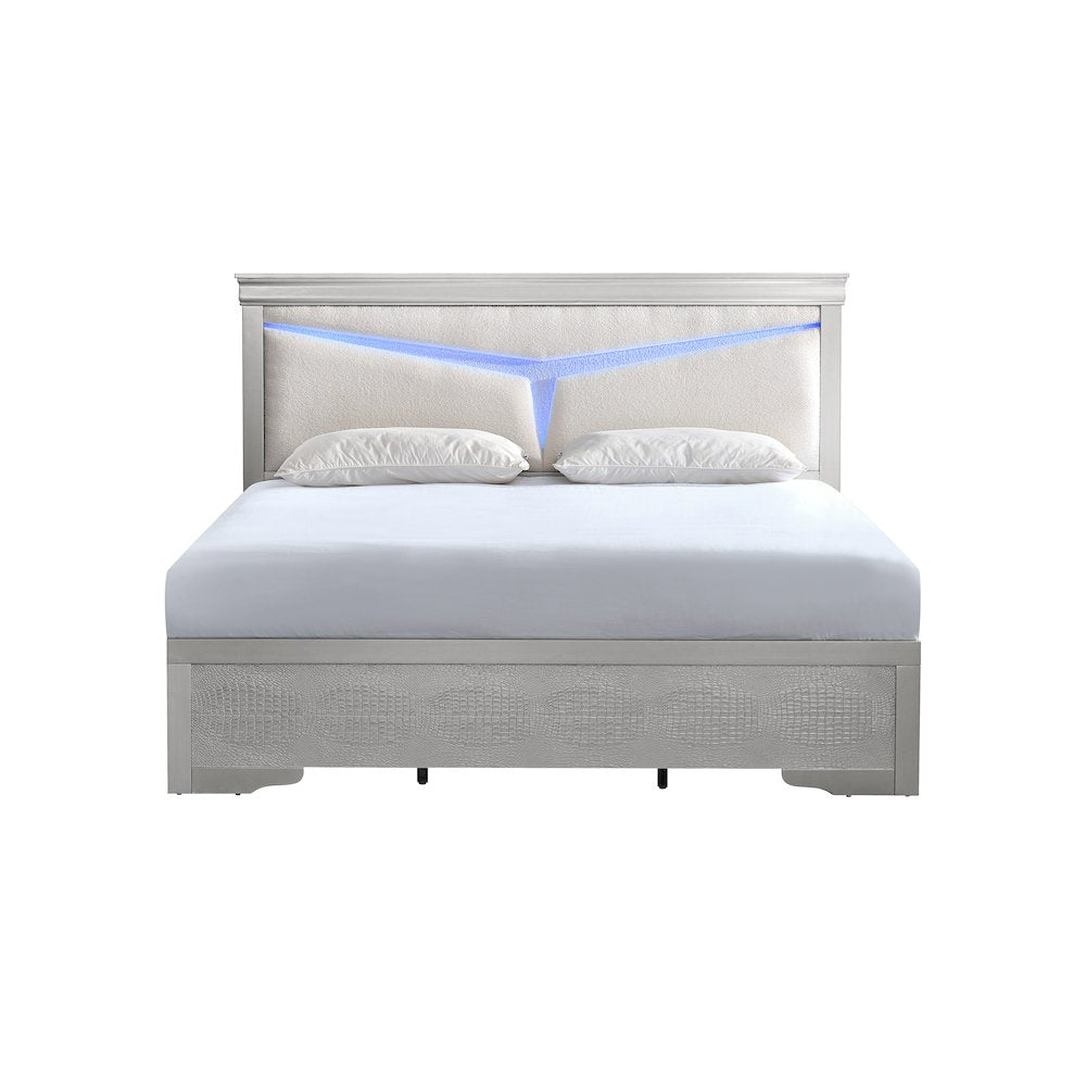 Glory Furniture Lorana Queen Bed, Silver Champagne Color