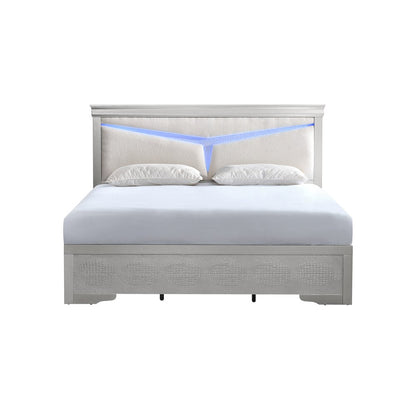 Glory Furniture Lorana Queen Bed, Silver Champagne Color