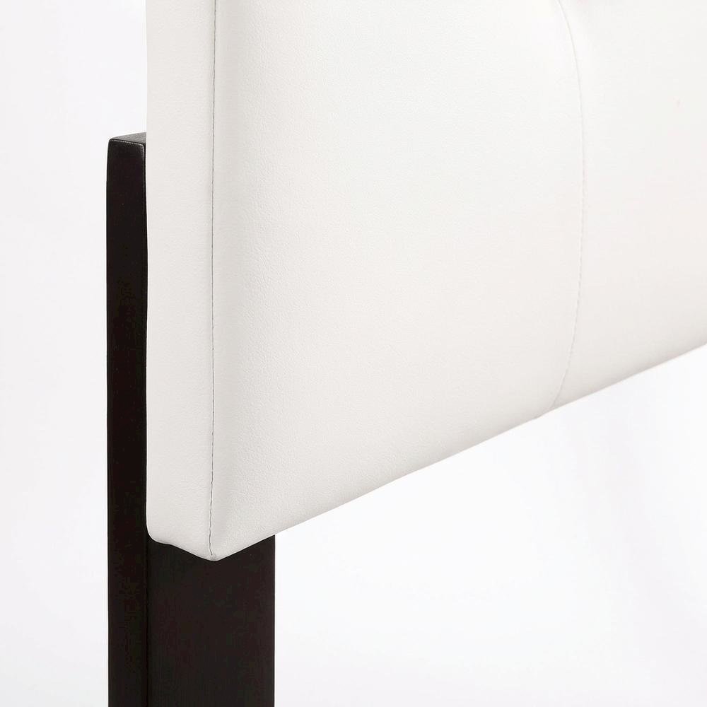 White Twin Headboard with Casual Style Frame Construction and Durable Build