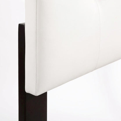 White Twin Headboard with Casual Style Frame Construction and Durable Build