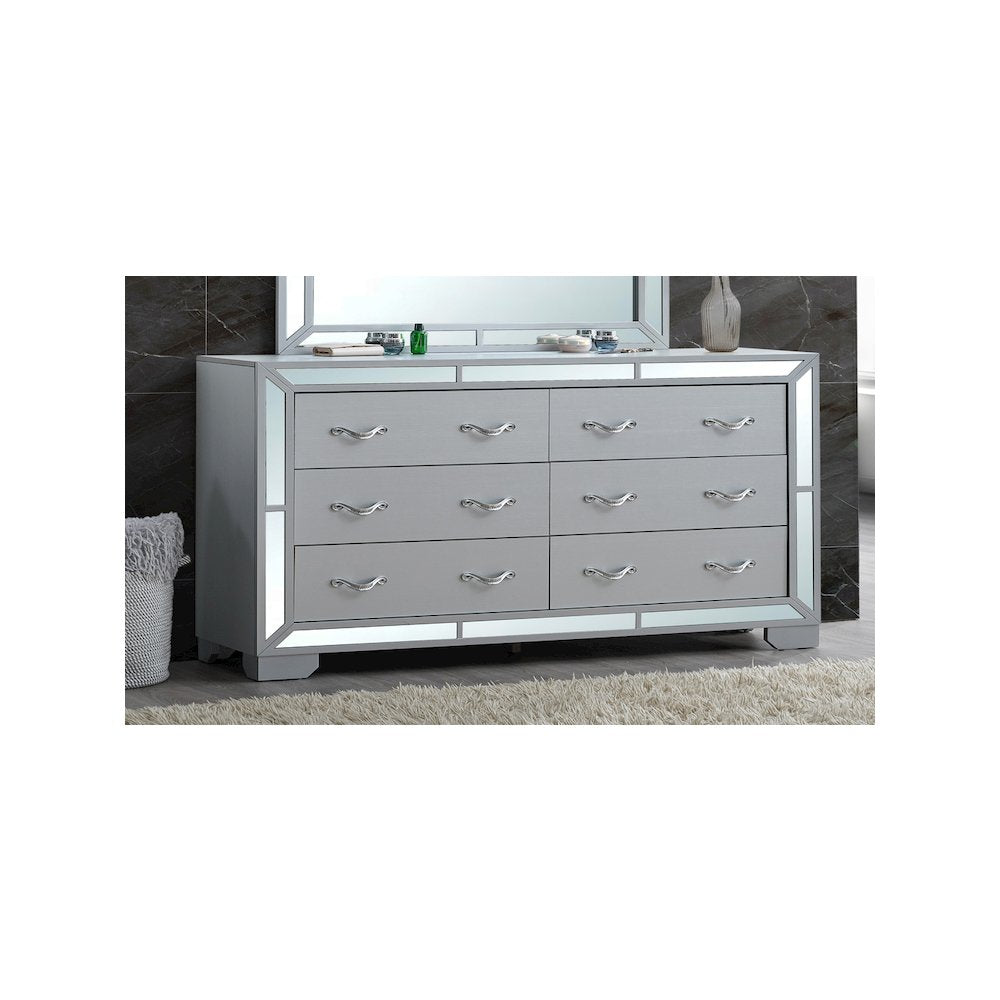 Glory Furniture Murry Dresser, Silver Color
