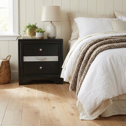 Black Modern Nightstand with Sleek Design for Contemporary Bedroom Décor